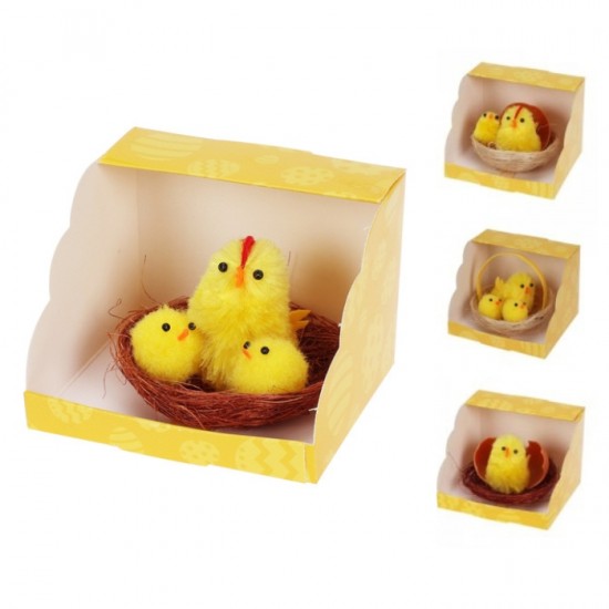 Lieldienu dekors EASTER 6cm - cālēni / vistiņas