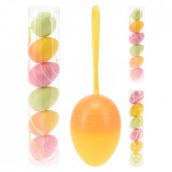 Dekoratīvo olu komplekts, EASTER,- 6 gab