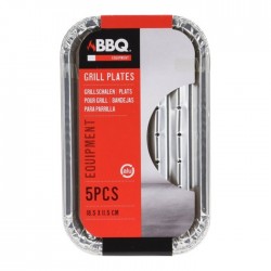 Alumīnija grila paplātes komplekts BBQ, 5 gab