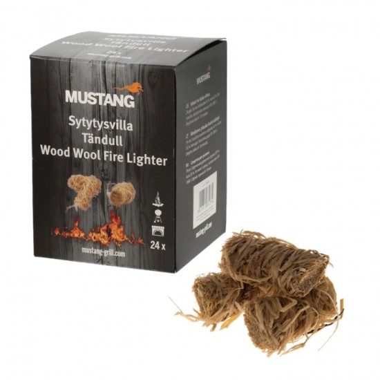 Kokšķiedras kluči iekuršanai, MUSTANG BBQ 24 gab.