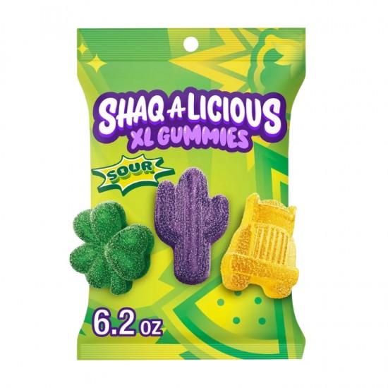 Želejas konfektes SHAQ-A-LICIOUS 176g - PINEAPPLE, BERRYS,WATERMELON