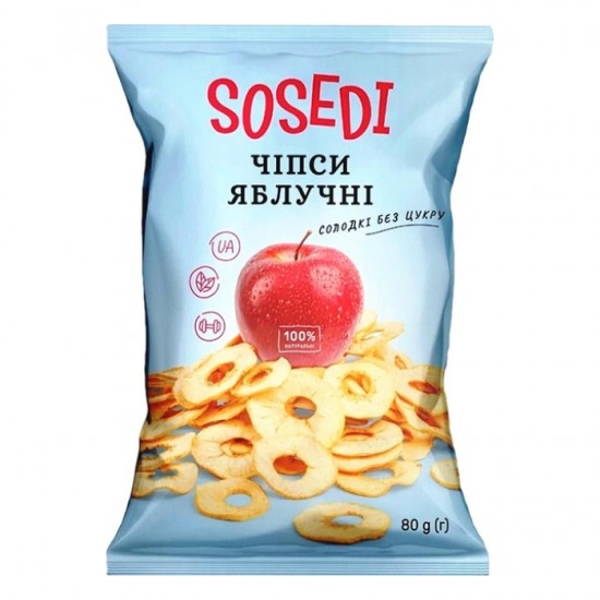 Ābolu čipsi SOSEDI 80g Ābolu čipsi SOSEDI 80g