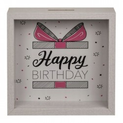 Krājkase HAPPY BIRTHDAY,- Koka