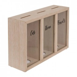 Krājkase 3-nodalijumi Car/Home/Travel, 16 x 24 x 7 cm Krājkase 3-nodalijumi Car/Home/Travel, 16 x 24 x 7 cm