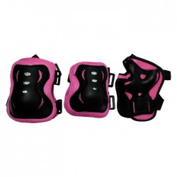 Elkoņu un ceļu aizsargi STREET RIDER 6gab - roza