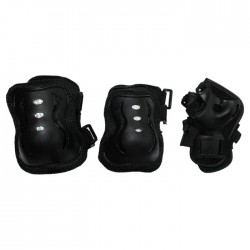 Elkoņu un ceļu aizsargi STREET RIDER 6gab - melnie