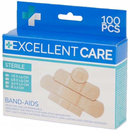 Пластыри EXCELLENT CARE 100шт Пластыри EXCELLENT CARE 100шт