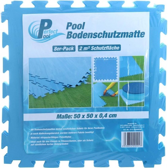 Baseina paklājiņš SO 8gab x 50x50cm - zils