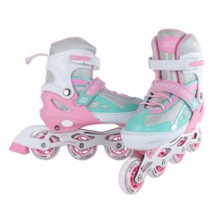 Skrituļslidas STREET RIDER rozā/zaļas 37.-40.izm.