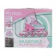 Skrituļslidas STREET RIDER rozā/zaļas 37.-40.izm.