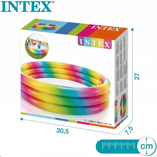 Бассейн INTEX BABY RAINBOW 168x38см - круглый
