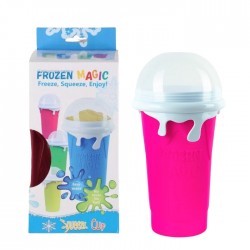 Silikona krūze SLUSH MAKER, 500ml,- rozā