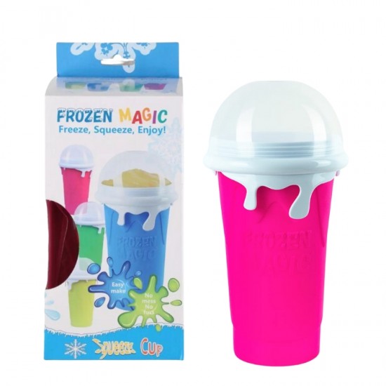 Силиконовая кружка SLUSH MAKER, 500 мл, - розовая