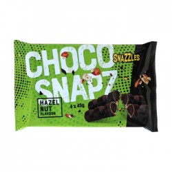 Вафельные батончики SNAZZLES 4x45г=180г - с начинкой из лесного ореха