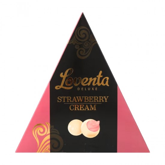 Шоколадные конфеты LOVENTA 110г - с клубничным кремом Шоколадные конфеты LOVENTA 110г - с клубничным кремом