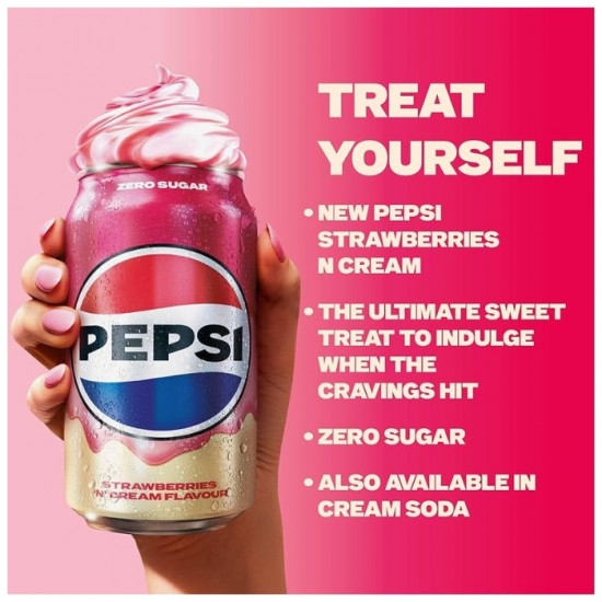Напиток PEPSI 0,33 л - клубника со сливками Напиток PEPSI 0,33 л - клубника со сливками