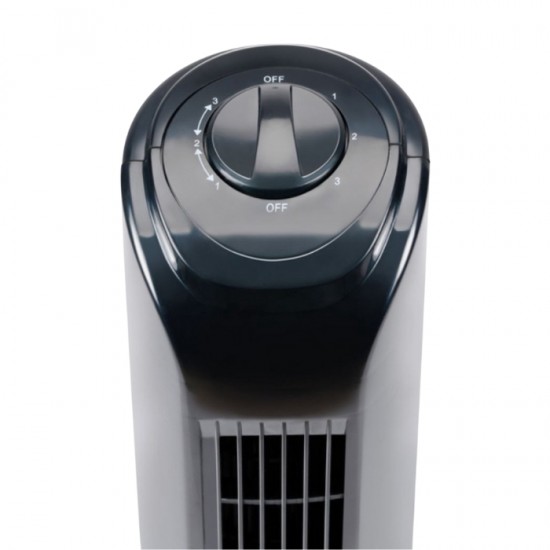 Grīdas ventilators TOWER LIFETIME 81cm  - melns