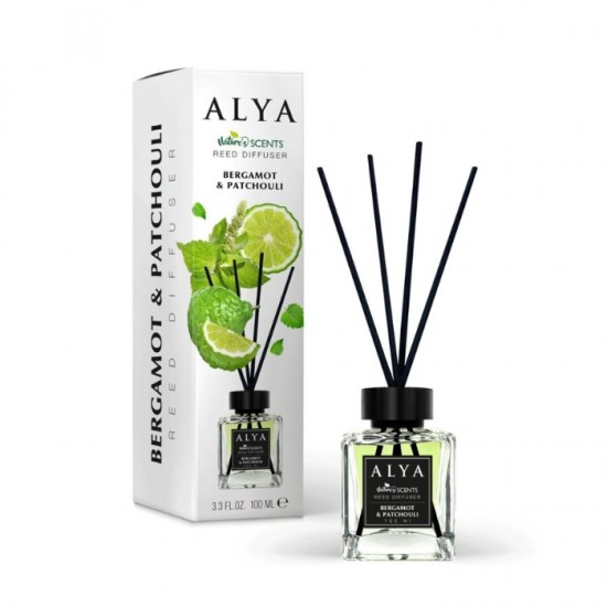 Aromātiskais difuzors, ALYA, 100 ml, - Bergamots & Pačūli