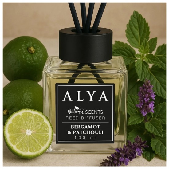 Aromātiskais difuzors, ALYA, 100 ml, - Bergamots & Pačūli