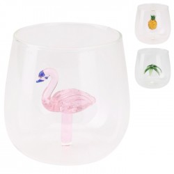 Stikla glāze ar figūriņu