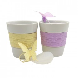 Krūze ar tējas sietiņu 9,5 cm – ceriņkrāsas