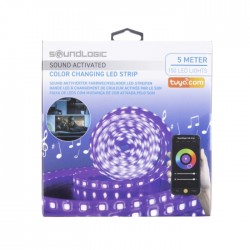 Gaismas diožu lente 150LED, SOUNDLOGIC,- 5m, ar pulti