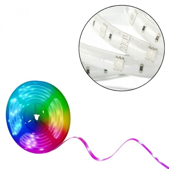Gaismas diožu lente 150LED, SOUNDLOGIC,- 5m, ar pulti