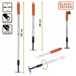 Grābeklis ar teleskopisku kātu, BLACK-DECKER, 66-101cm