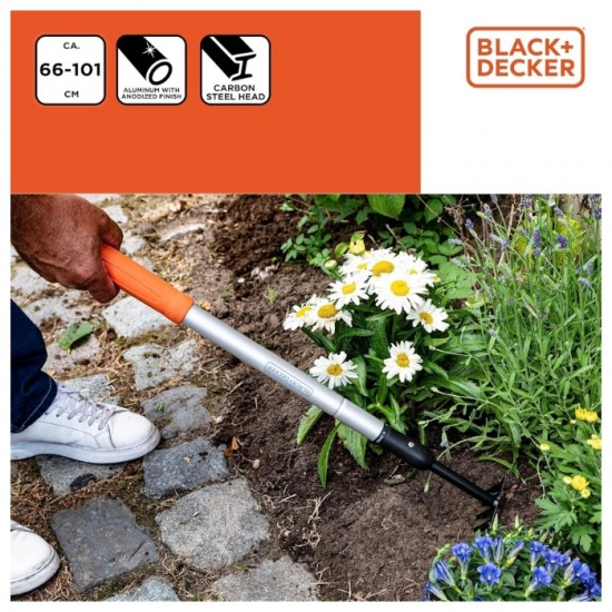 Grābeklis ar teleskopisku kātu, BLACK-DECKER, 66-101cm