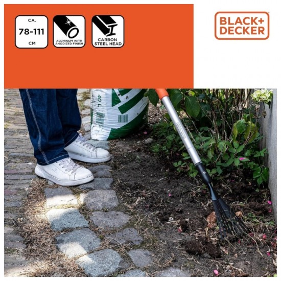 Grābeklis ar teleskopisku kātu, BLACK-DECKER, 78-111cm Grābeklis ar teleskopisku kātu, BLACK-DECKER, 78-111cm
