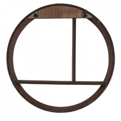 Полка настенная, круглая, HOME 37см - темно-коричневая