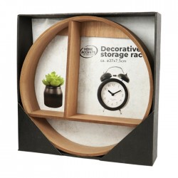 Sienas plaukts,apaļš, HOME 37cm - gaiši brūns