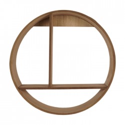 Sienas plaukts,apaļš, HOME 37cm - gaiši brūns Sienas plaukts,apaļš, HOME 37cm - gaiši brūns