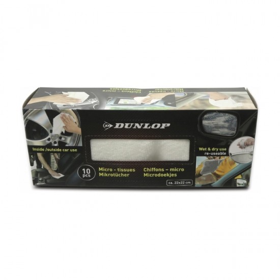 Салфетки из микрофибры, DUNLOP, - 10 шт.