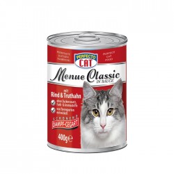 Kaķu barība, PERFECTO CAT,- ar liellopu un tītara gaļu, mērcē, Kaķu barība, PERFECTO CAT,- ar liellopu un tītara gaļu, mērcē,
