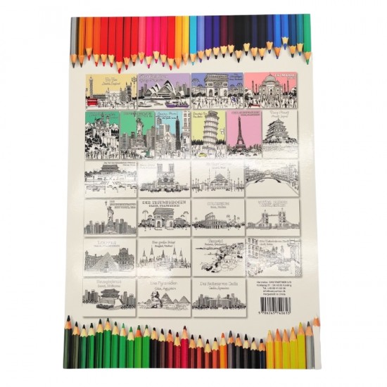 Раскраска, MALBUCH, A3,- достопримечательности