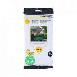 Mitrās salvetes automašīnas stiklam DUNLOP 20 gab - citrons