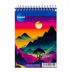 Блокнот А7 в клеточку со спиралью