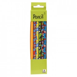 Zīmuļu komplekts ar dzešgumiju,- 6 gab