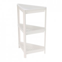 Stūra plaukts, 3-līmeņu, balts