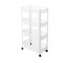 Пластиковая полка, 4-х ярусная, белая