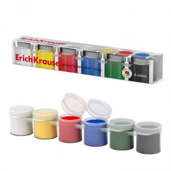 Guašas krāsas  ERICHKRAUSE,- 6gab