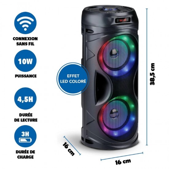 Pārnēsājams bezvadu Bluetooth skaļrunis 10 W