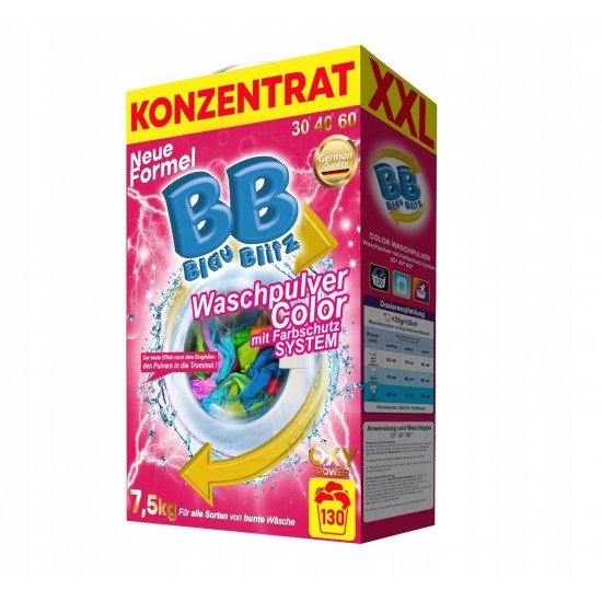 Veļas pulveris BB XXL 7,5 kg- krāsainai veļai