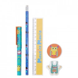 Kancelejas piederumu komplekts, 5 gab., -Monster Kancelejas piederumu komplekts, 5 gab., -Monster