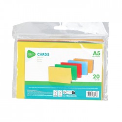 Krāsainas kartītes A5, 20 gab.