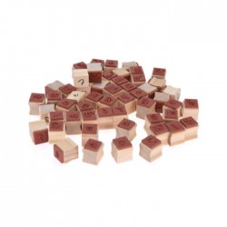 Zīmogu komplekts 54 gab - koka alfabēts Zīmogu komplekts 54 gab - koka alfabēts