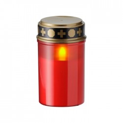 Свеча на могилу LED 12,5 см – красная