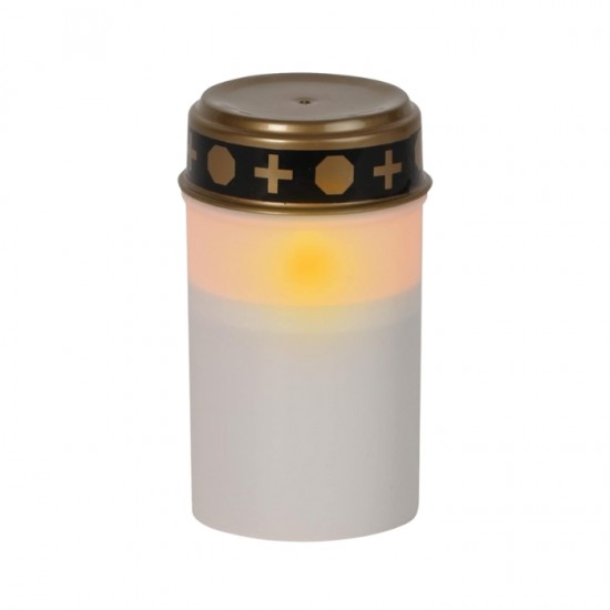 Kapu svece LED 12.5 cm – baltā Kapu svece LED 12.5 cm – baltā
