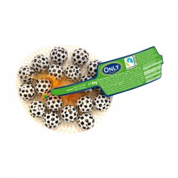 Шоколадные конфеты в сетке ONLY  85 г - футбольные мячи